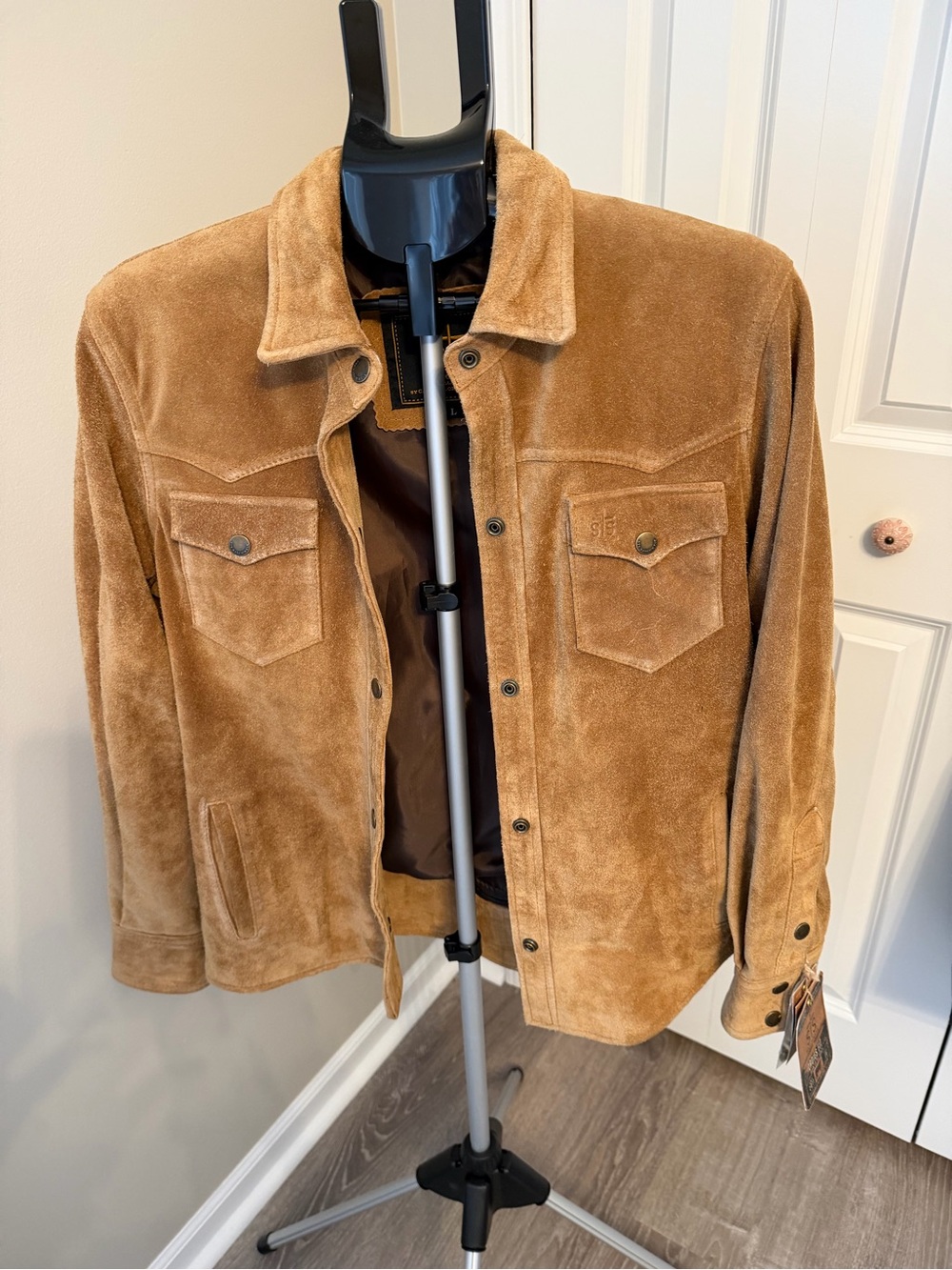 STS Ranchwear Women's Suede Shirt Jacket in Camel
